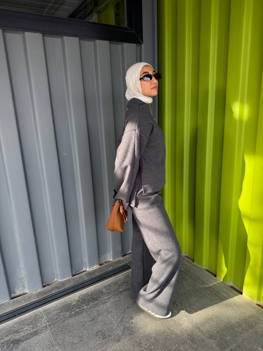 Double cashmere two-piece set