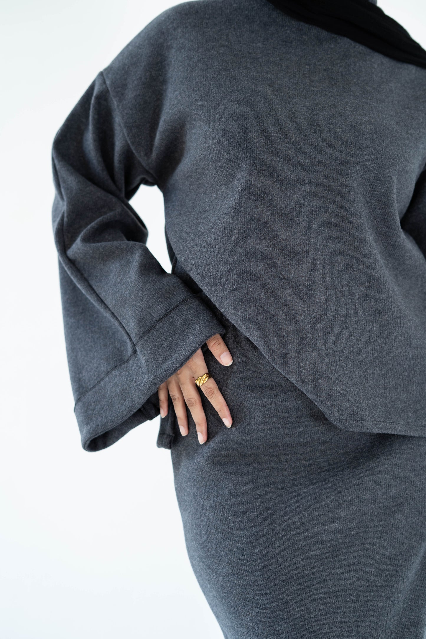 Double cashmere two-piece set