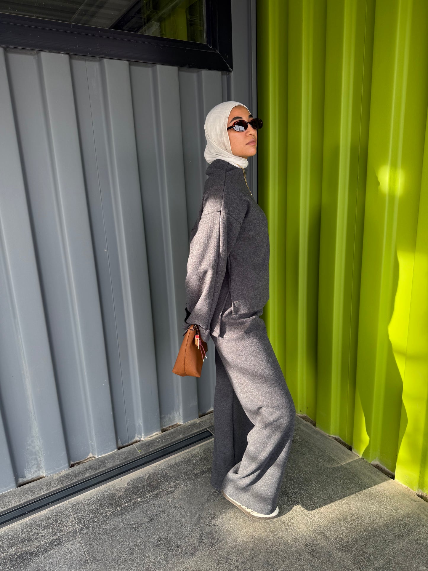 Double cashmere two-piece set