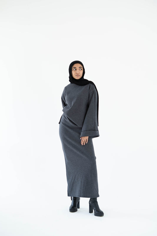 Double cashmere two-piece set