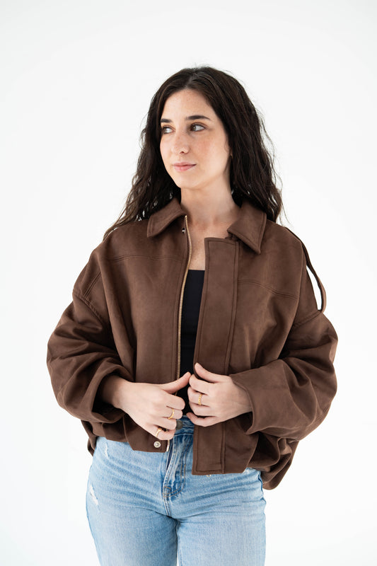Woven fabric vintage Bomber jacket