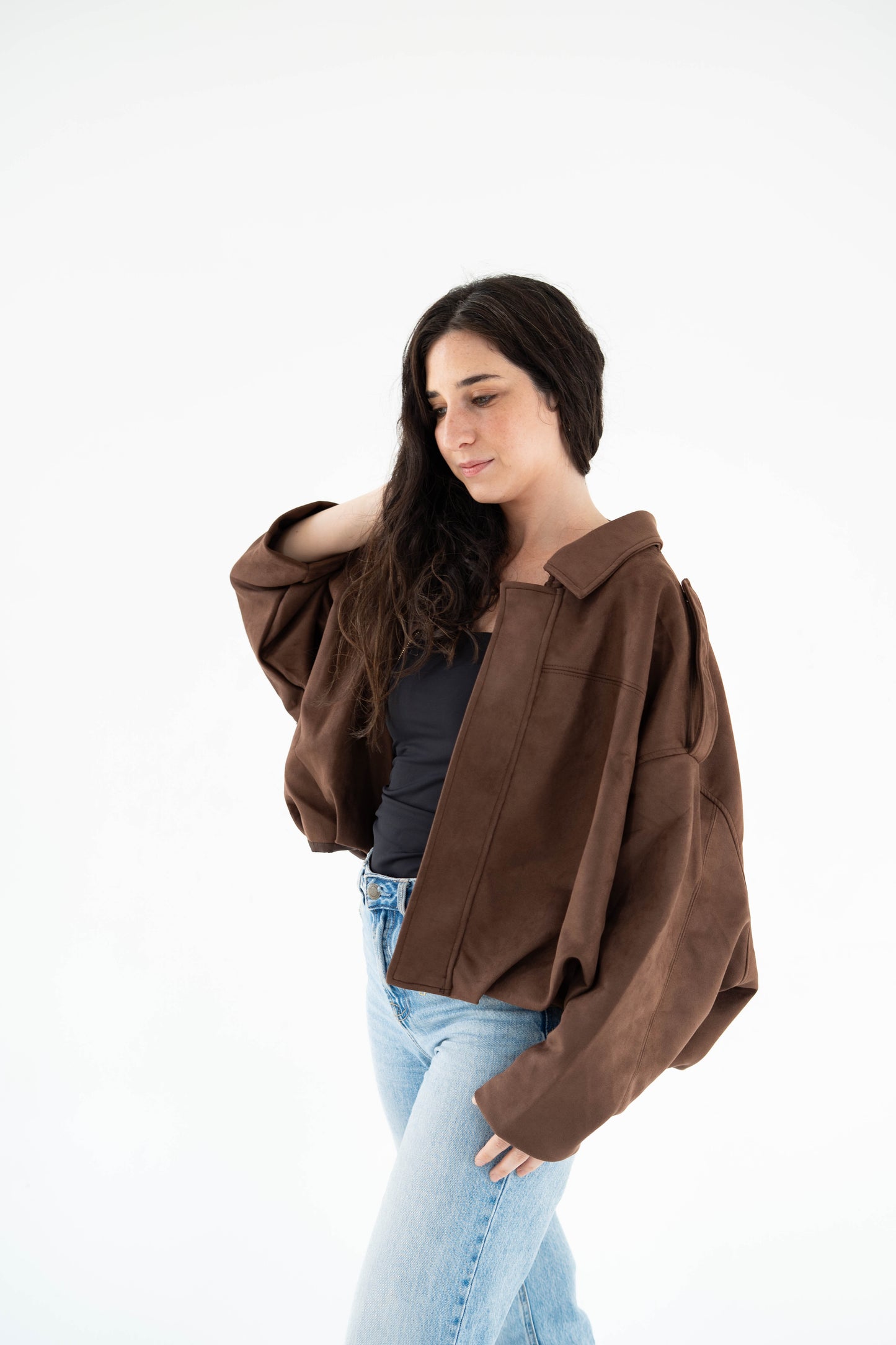 Woven fabric vintage Bomber jacket