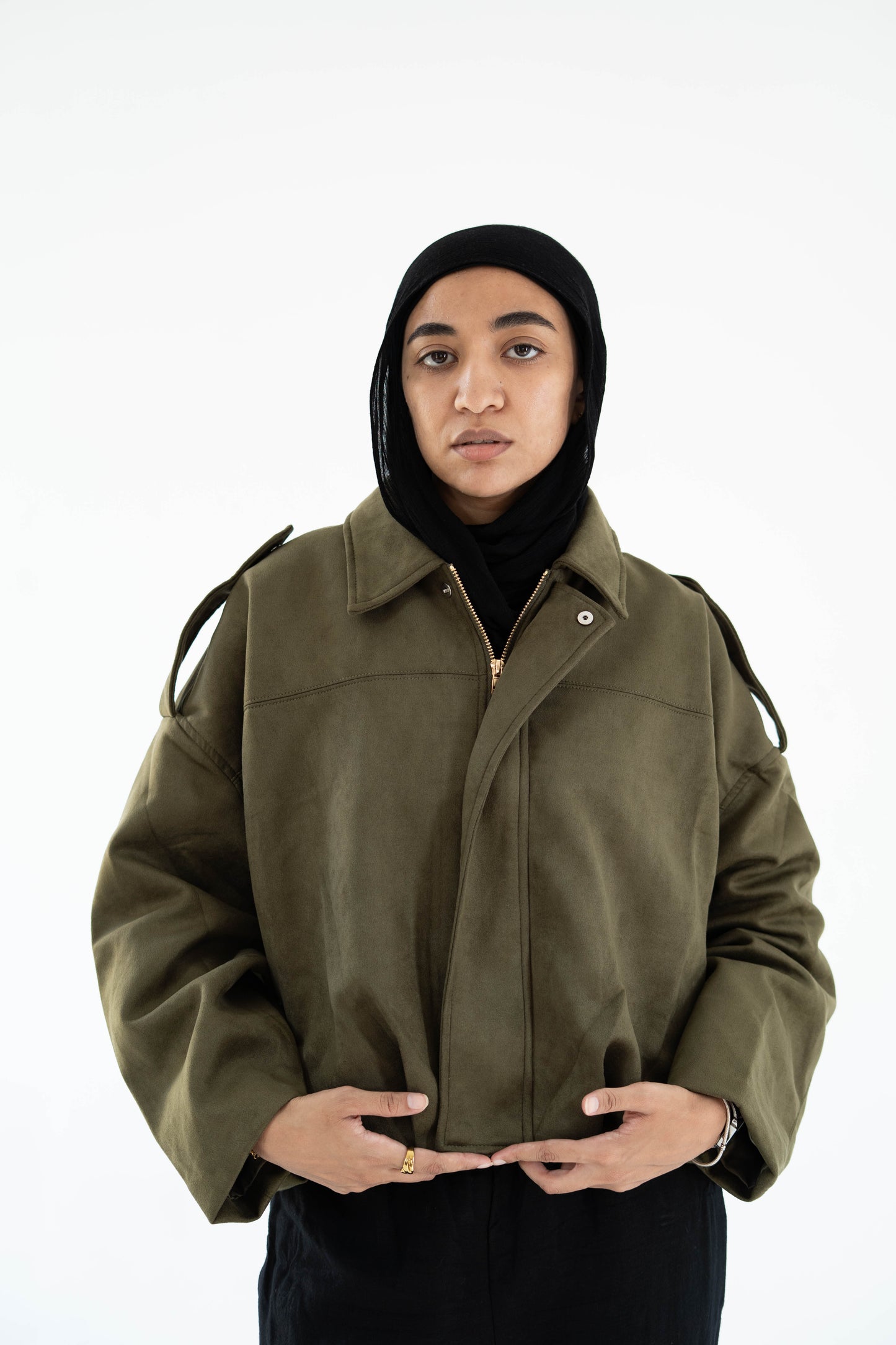 Woven fabric vintage Bomber jacket