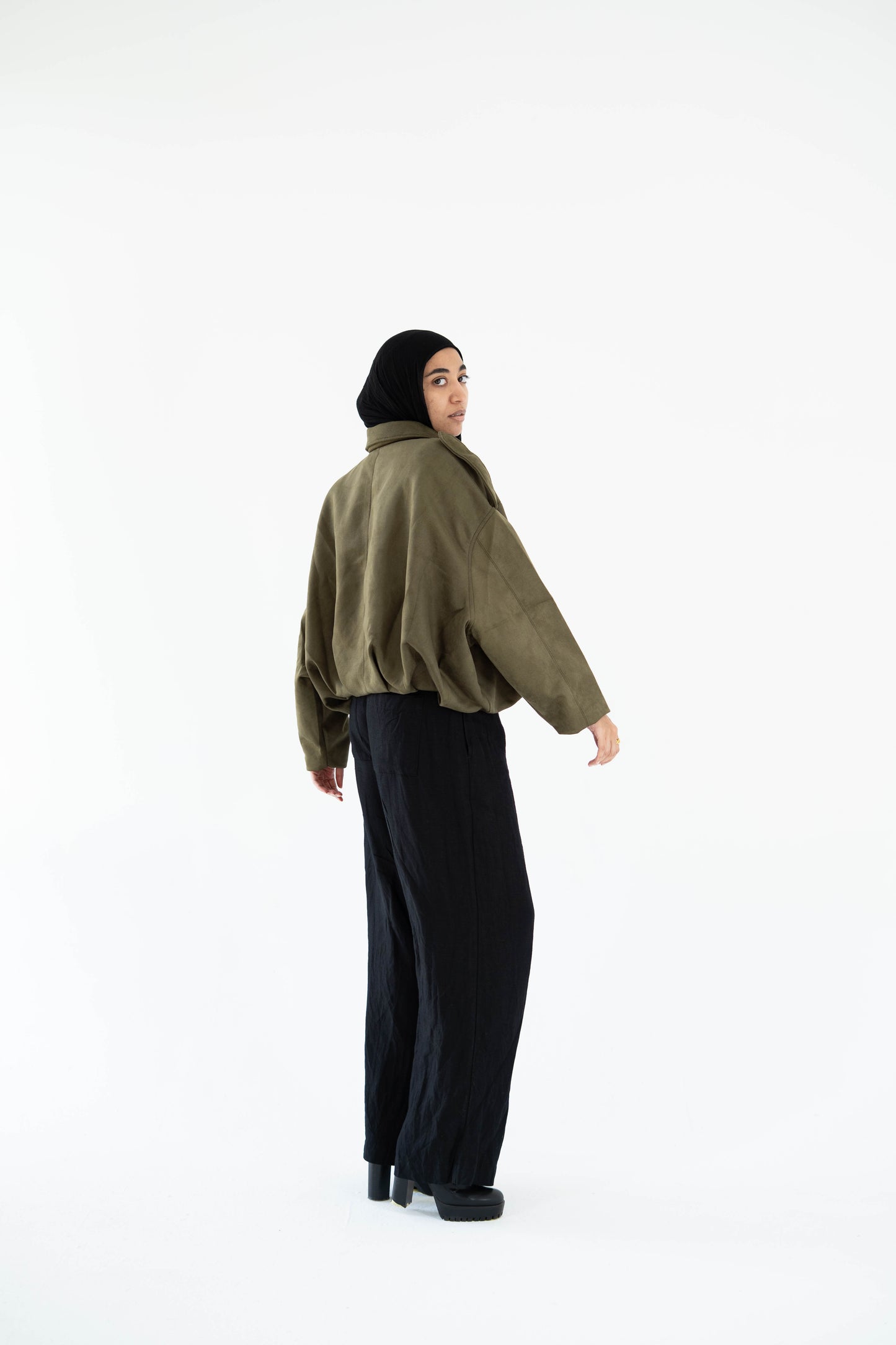 Woven fabric vintage Bomber jacket