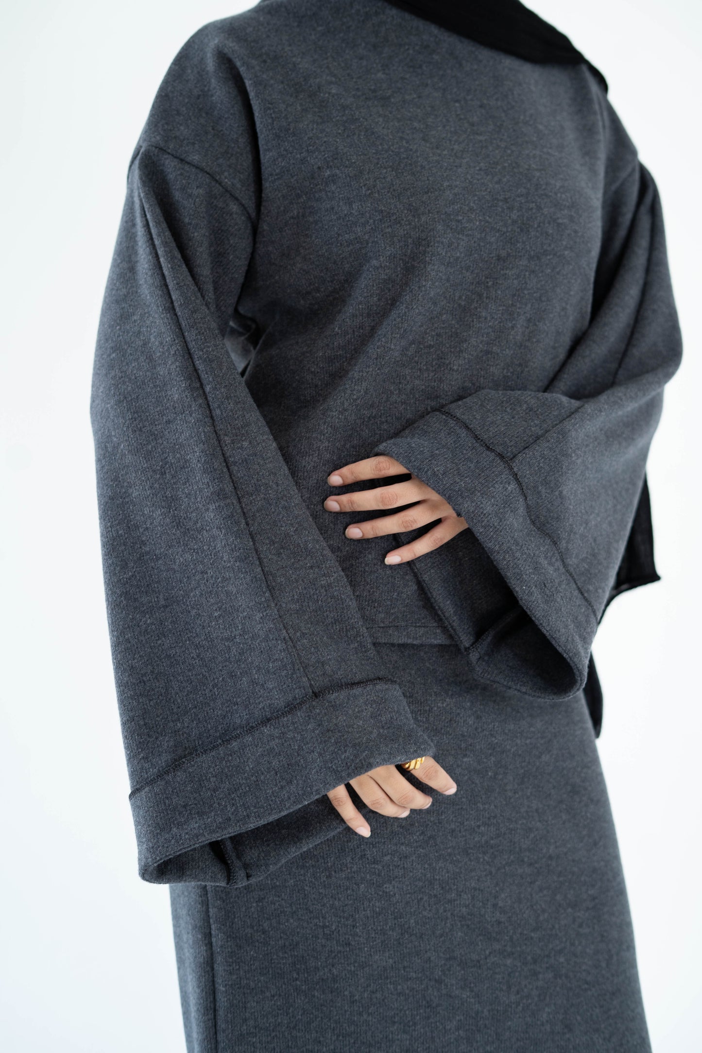 Double cashmere two-piece set