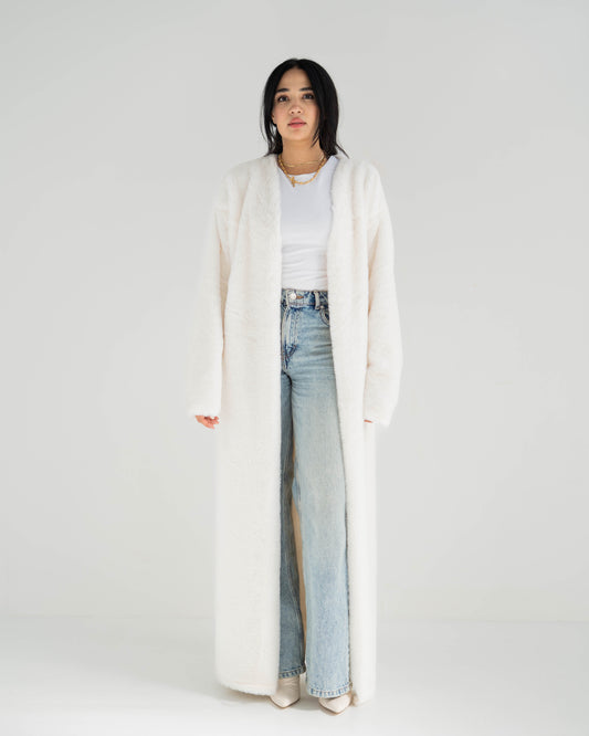 Faux Fur long Cardigan