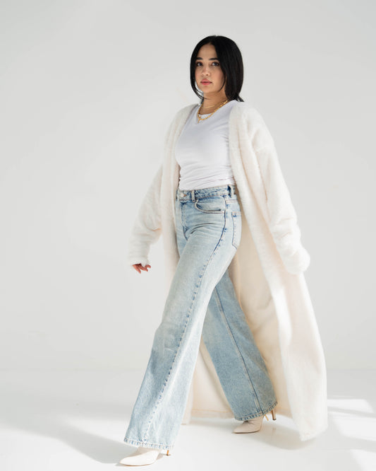 Faux Fur long Cardigan