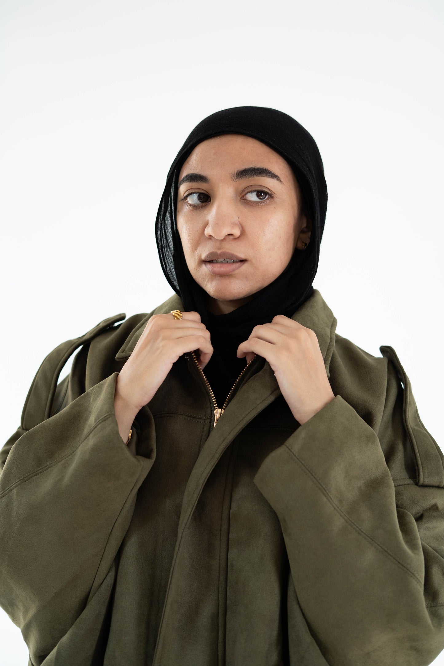 Woven fabric vintage Bomber jacket